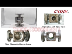 SS321 Floating Ball Flanged Sight Glass With Pyrex ANSI150LB Flange Connection