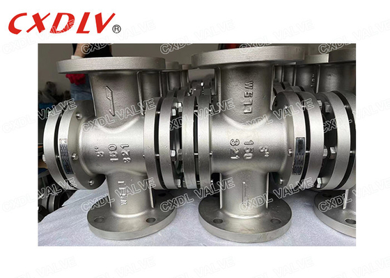 SS321 Floating Ball Flanged Sight Glass With Pyrex ANSI150LB Flange Connection