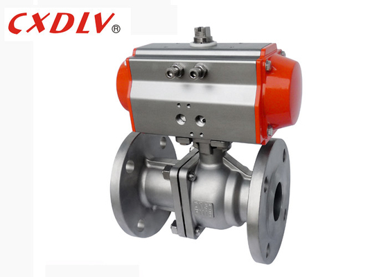 Actuator Flange Ball Valve Double Acting Pneumatic Control Dn80