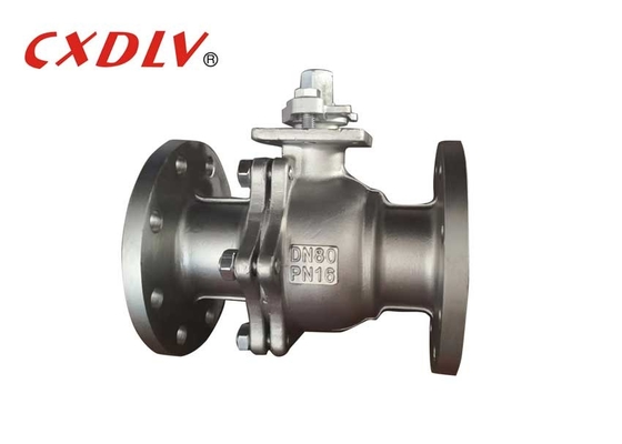 2Way Stainless Steel Ball Valve DN80 Flange Connection Floating Ball