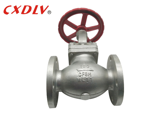 API Class 150LB Stainless Steel CF8M Flange Globe Valve 8 Inch 12Inch Plug Shaped