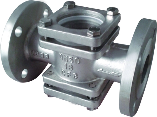 Double Flange Sight Glass in Stainless Steel CF8 for High Pressure Flow Visualization