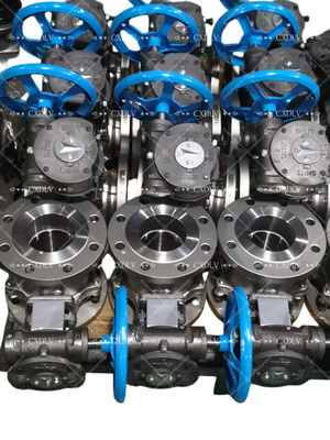 Water Gas Oil Turbine Manual Stainless Steel Carbon Steel Flanged Ball Valve DIN JIS ANSI GB