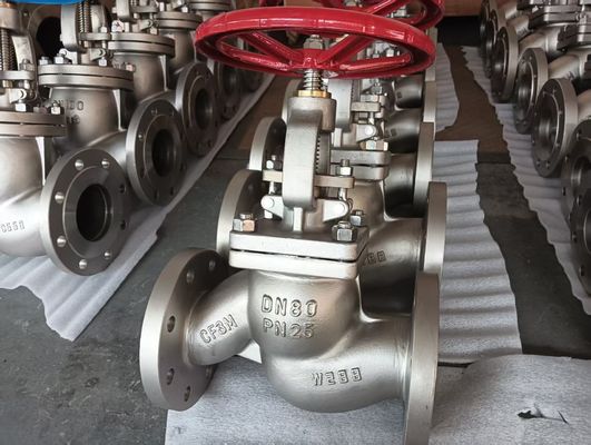 Wcb Versatile Stainless Steel Globe Valve Flanged Type Full Bore Stop Valve