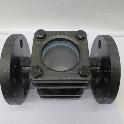 ASTM B16.34 Compliant Flanged Sight Glass for High Pressure Industrial with Tempered Glass for LPG Flow