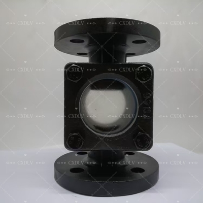 ASTM B16.34 Compliant Flanged Sight Glass for High Pressure Industrial with Tempered Glass for LPG Flow