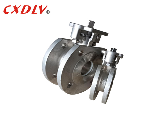 Stainless Steel CF8 Wafer Ball Valve Flanged Robust One Piece Body Bare Stem with Adjustable Gland PN16