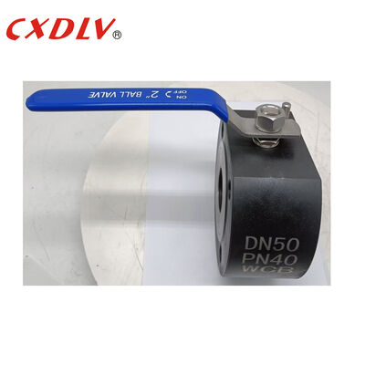 Forged Steel Wafer Ball Valve 1 Piece Body PN40 Handle Lever Operation