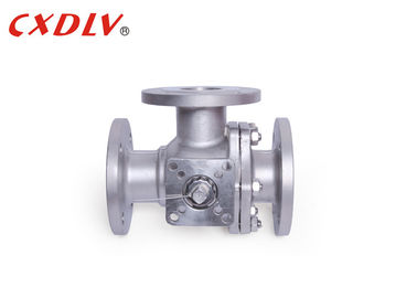 Q45F 16P T - Port 3 way Flange CF8M Ball Valve Floating High Platform Control Valve