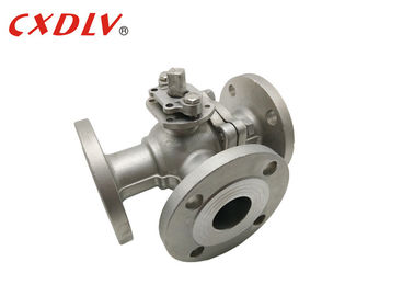 3Way Ball Valve T Type Stainless Steel DN25 DN50 DN65 DN 100 Pneumatic Electric