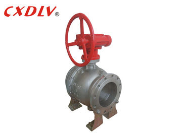 Flange End Gear Operation Trunnion Type Ball Valve Casting Stainless Steel with Worm Gear