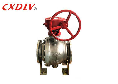 Flange End Gear Operation Trunnion Type Ball Valve Casting Stainless Steel with Worm Gear