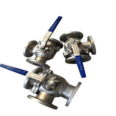 Stainless Steel DN200 CF8M 3 Way Flanged Ball Valve