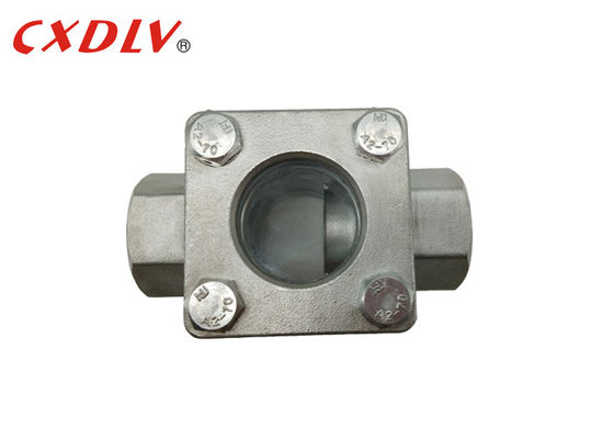 Investment Casting Sight Glass Flow Indicator Screw Ends