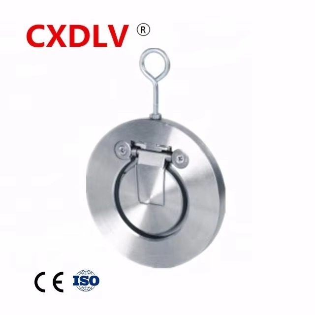 CF8M Flap Check Valve Factory Direct Sale of High Quality Stainless Steel Silver OEM Standard Dual Plate Check Valve General