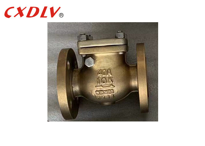 C95800 Alloy Flange Ends Swing Check Valve JIS10K For Ship Building