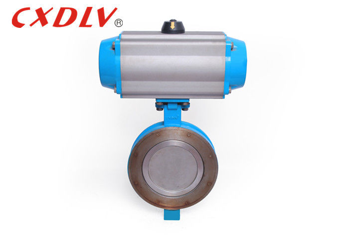 150LB Pancake Wafer Pneumatic Control Butterfly Valve with Viton Seat