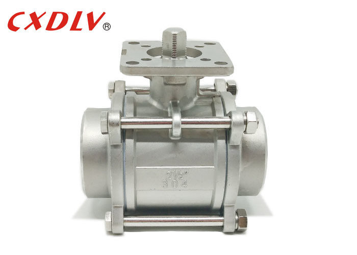 Stainless Steel SS316 Female Threaded Ball Valve with High Platform for Actuators