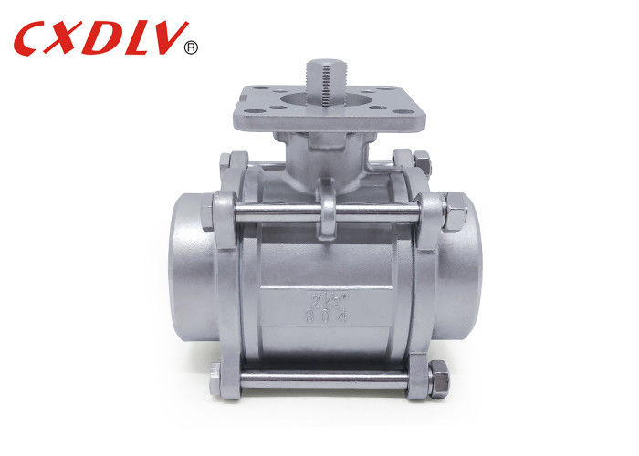 ISO5211 Pad Female Threaded Ball Valve BSP BSPT NPT Direct Mounting For Water