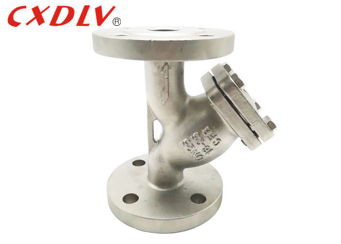Water Pump Y Type Strainer Stainless Steel Material Double Flange Ends
