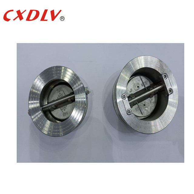 Wafer Type Check Valve Dual Plates Swing Inner Stem Zero Leakage