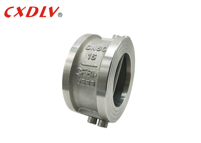 Wafer Type Double Disc Swing Check Valve , Stainless Steel Check Valve Metal Seat