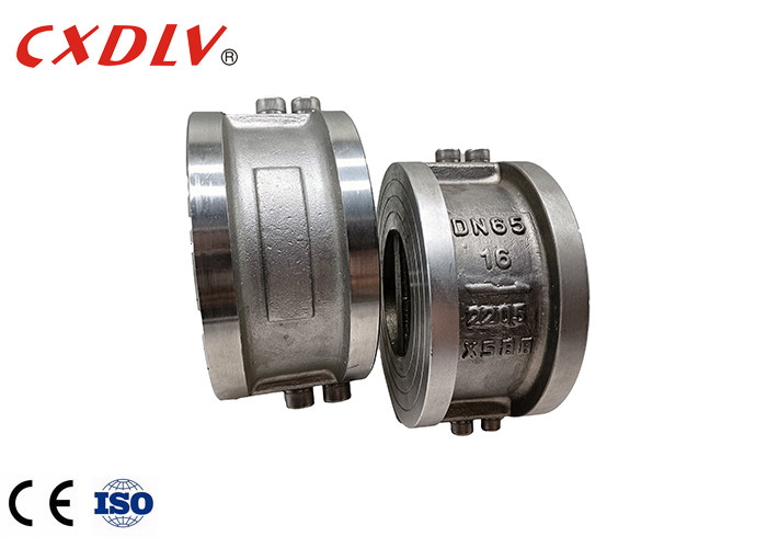 DN150 Non Return Dual Plate Check Valve Wafer With EPDM Seat