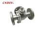 ANSI 150LB Low Platform Stainless Steel Connetion T Type 3 Way Ball Valve Flange