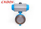 150LB Pancake Wafer Pneumatic Control Butterfly Valve with Viton Seat Stainless Steel Disc 3"