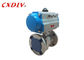 Spring Return Single Acting Pneumatic Actuated 3 way Valve On Off Valve