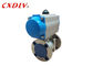 Flange Industrial Pneumatic Actuated Ball Valve SS Water Control Valve WCB Rotary