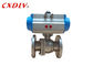 DIN Double Acting 2 Way Stainless Steel Pneumatic Valves DN50 Flange Ends