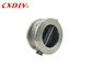 Stainless Steel Dual Plate Check Valve SS316 SS304 Wafer Type Smooth Flow Channel