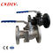 PN25 A216 Gr.WCB Handle Lever CF3M Flanged Ball Valve