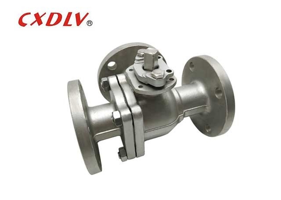 ANSI 150LB Low Platform Stainless Steel Connetion T Type 3 Way Ball Valve Flange