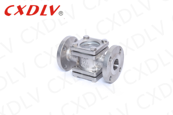 Double Flange Sight Glass in Stainless Steel CF8 for High Pressure Flow Visualization