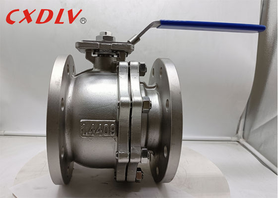 Stainless Steel Ball Valve A351Gr.CF8 Flange Both Ends Type With Handle Lever