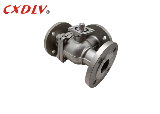 Flange End Stainless Steel L-port 3 Way Ball Valve PN16 Actuated Operation