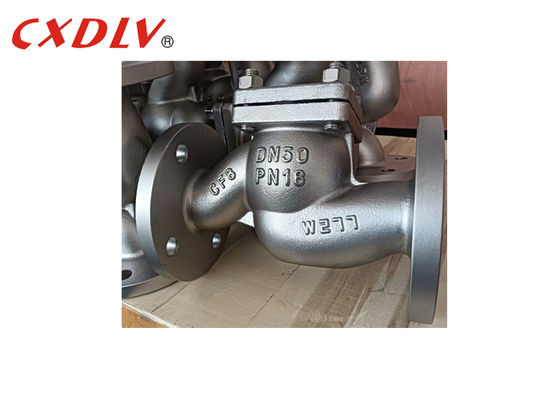 DIN Lift Check Valve Stainless Steel DN50 PN16 Flanged Ends Type