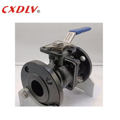 Carbon Steel Floating Ball Valve Full bore Flange End With Actuated Mounting Pad For Waste Water Treatment