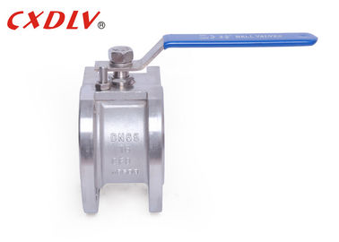 SS316 DN80 Wafer Ends Wafer Ball Valve CF8M 1PC PN16 With Lever Light Weight