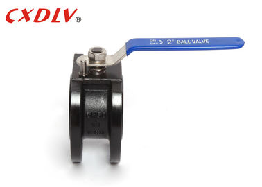 WCB Carbon Steel Wafer Thin Flanged Ball Valve with Stainless Steel Handle