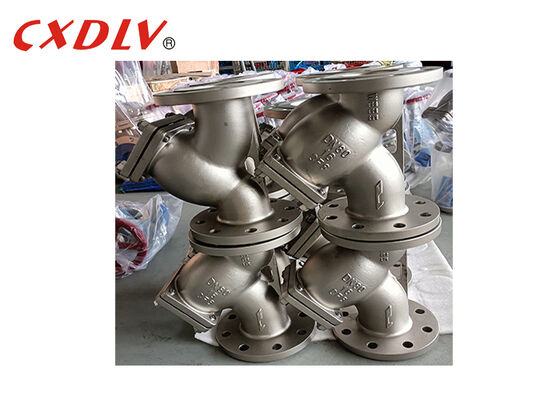 Flanged Connection CF8 Body Material Y Strainer Valve With Mesh 40 PN16 RF