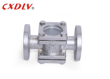 DIN Double Borosilicate Window Visual Flow Indicator Sight Glass Valve