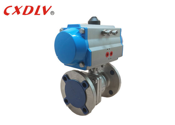 Spring Return Single Acting Pneumatic Actuated 3 way Valve On Off Valve