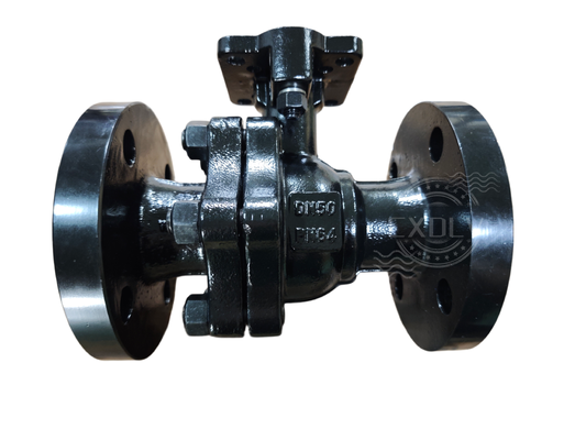Carbon steel high platform PN64 ball valve Industrial Stainless Steel Ball Valve with PTFE POB PPL Seat Options