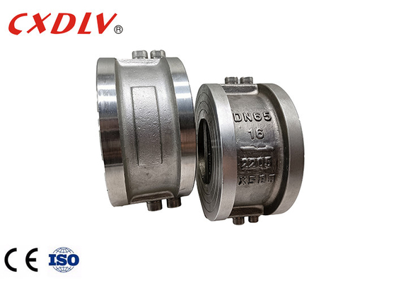DN150 Non Return Dual Plate Check Valve Wafer With EPDM Seat